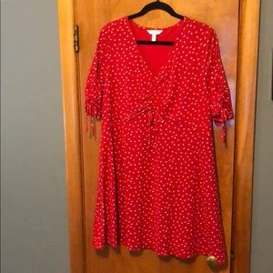 LC Lauren Conrad Red Hearts Dress